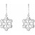 14K White Gold Snowflake Earrings