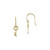 14K Yellow Gold Key Dangle Earrings