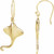 14K Yellow Gold Stingray Dangle Earrings