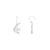 14K White Gold Angel Fish Dangle Earrings