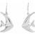 14K White Gold Angel Fish Dangle Earrings