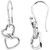14K White Gold Interlocking Heart Danlge Earrings