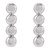 14K White Gold Beaded Bar Drop Earrings