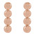 14K Rose Gold Beaded Bar Drop Earrings