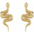 14K Yellow Gold Snake Drop Earrings