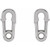 14K White Gold Safety Pin Drop Earrings