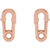 14K Rose Gold Safety Pin Drop Earrings