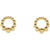 14K Yellow Gold Graduated Beaded Circle Drop Earrings