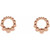 14K Rose Gold Graduated Beaded Circle Drop Earrings