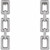 14K White Gold Chain Link Drop Earrings