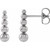 14K White Gold Graduated Ball Drop Earrings