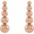 14K Rose Gold Graduated Ball Drop Earrings