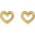 14K Yellow Gold Petite Heart Drop Earrings