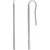 14K White Gold Vertical Bar Drop Earrings