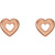 14K Rose Gold Open Heart Drop Earrings