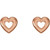 14K Rose Gold Open Heart Drop Earrings