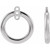 14K White Gold Circle Earring Jackets