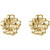 14K Yellow Gold Floral-Inspired Earring Jackets