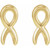 14K Yellow Gold Survivor Ribbon Earrings