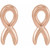 14K Rose Gold Survivor Ribbon Earrings