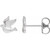 14K White Gold Holy Spirit Dove Earrings