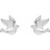 14K White Gold Holy Spirit Dove Earrings