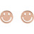 14K Rose Gold Smiley Face Earrings