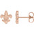 14K Rose Gold Fleur-de-Lis Earrings