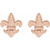 14K Rose Gold Fleur-de-Lis Earrings