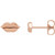 14K Rose Gold Lip Earrings