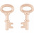 14K Rose Gold Petite Key Earrings