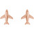 14K Rose Gold Airplane Earrings
