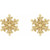 14K Yellow Gold Snowflake Stud Earrings