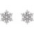 14K White Gold Snowflake Stud Earrings