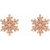 14K Rose Gold Snowflake Stud Earrings