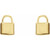 14K Yellow Gold Petite Lock Earrings