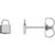 14K White Gold Petite Lock Earrings