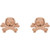 14K Rose Gold Petite Skull & Crossbones Earrings