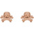 14K Rose Gold Petite Skull & Crossbones Earrings