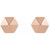 14K Rose Gold Hexagon Earrings