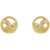 14K Yellow Gold Yin Yang Earrings