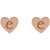 14K Rose Gold Engravable Heart Earrings