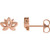 14K Rose Gold Lotus Earrings