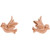 14K Rose Gold Tiny Bird Stud Earrings