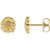 14K Yellow Gold Tiny Sunflower Earrings