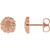 14K Rose Gold Tiny Sunflower Earrings