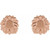 14K Rose Gold Tiny Sunflower Earrings