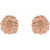14K Rose Gold Tiny Sunflower Earrings
