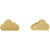 14K Yellow Gold Tiny Cloud Earrings