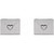 14K White Gold Heart Envelope Earrings